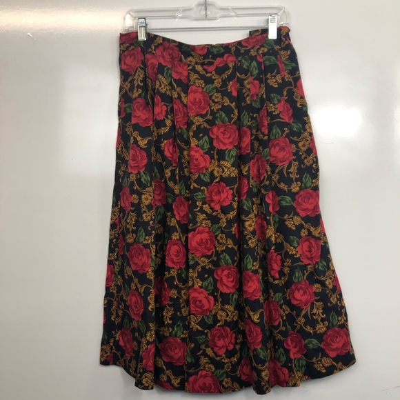 DIVERSITY midi flowy floral skirt in size 14P - Picture 3 of 9